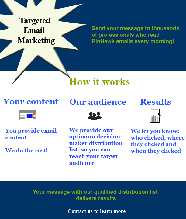 Email Blasts Click to contact us and learn more.